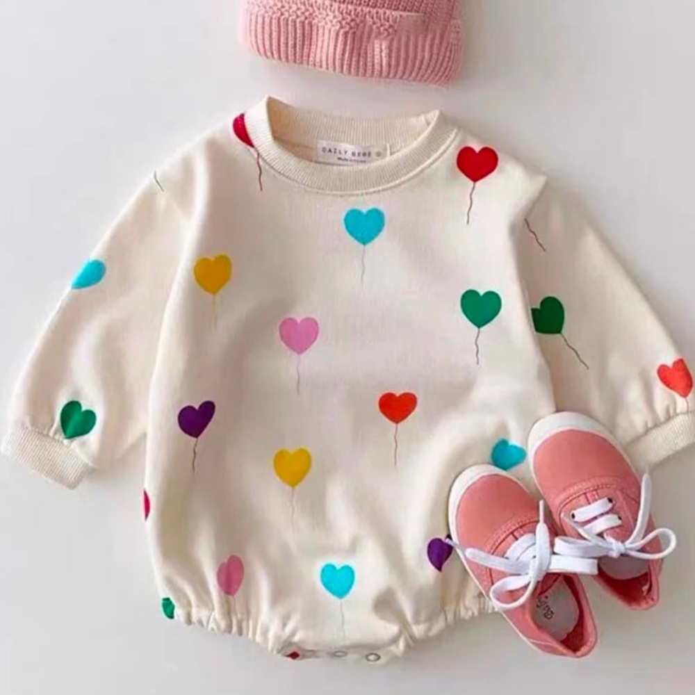 Balloon heart romper
